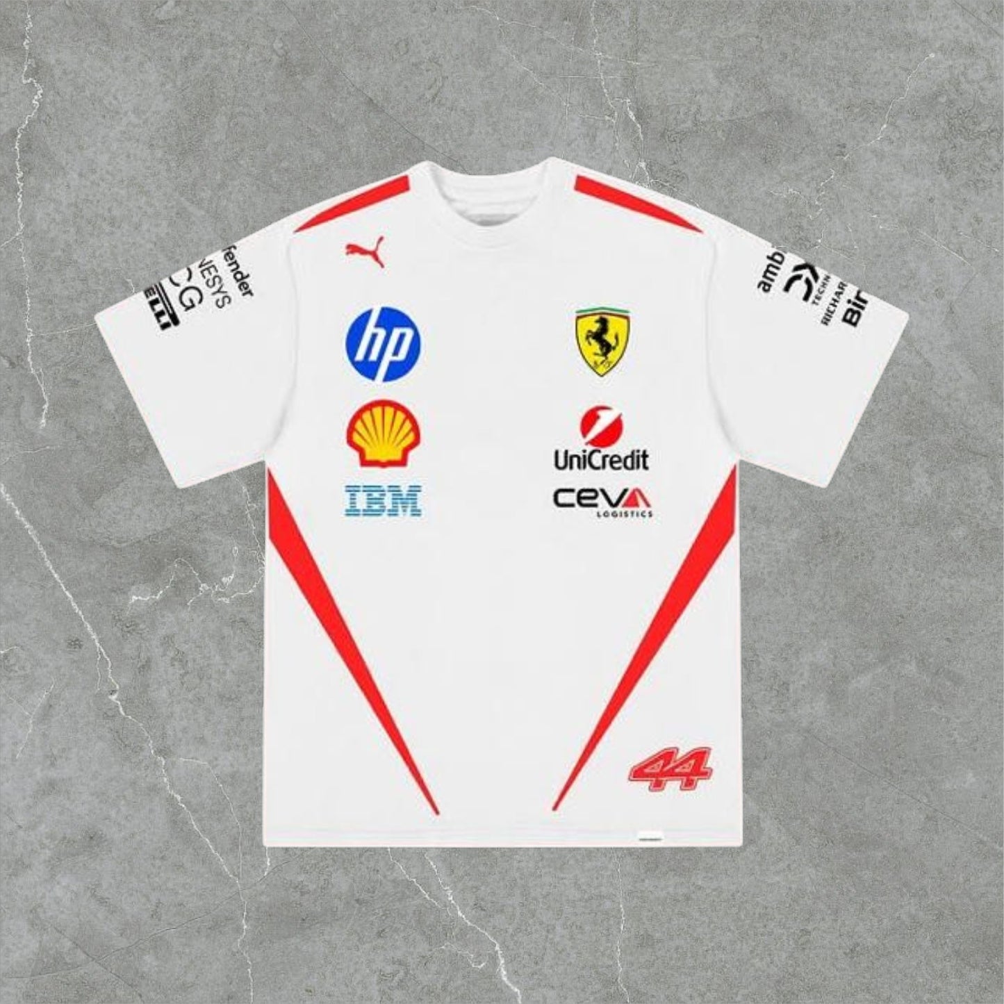 Polera Blanca Ferrari 2026